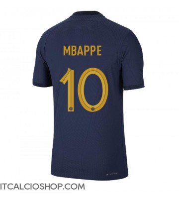 Francia Kylian Mbappe #10 Prima Maglia Mondiali 2022 Manica Corta